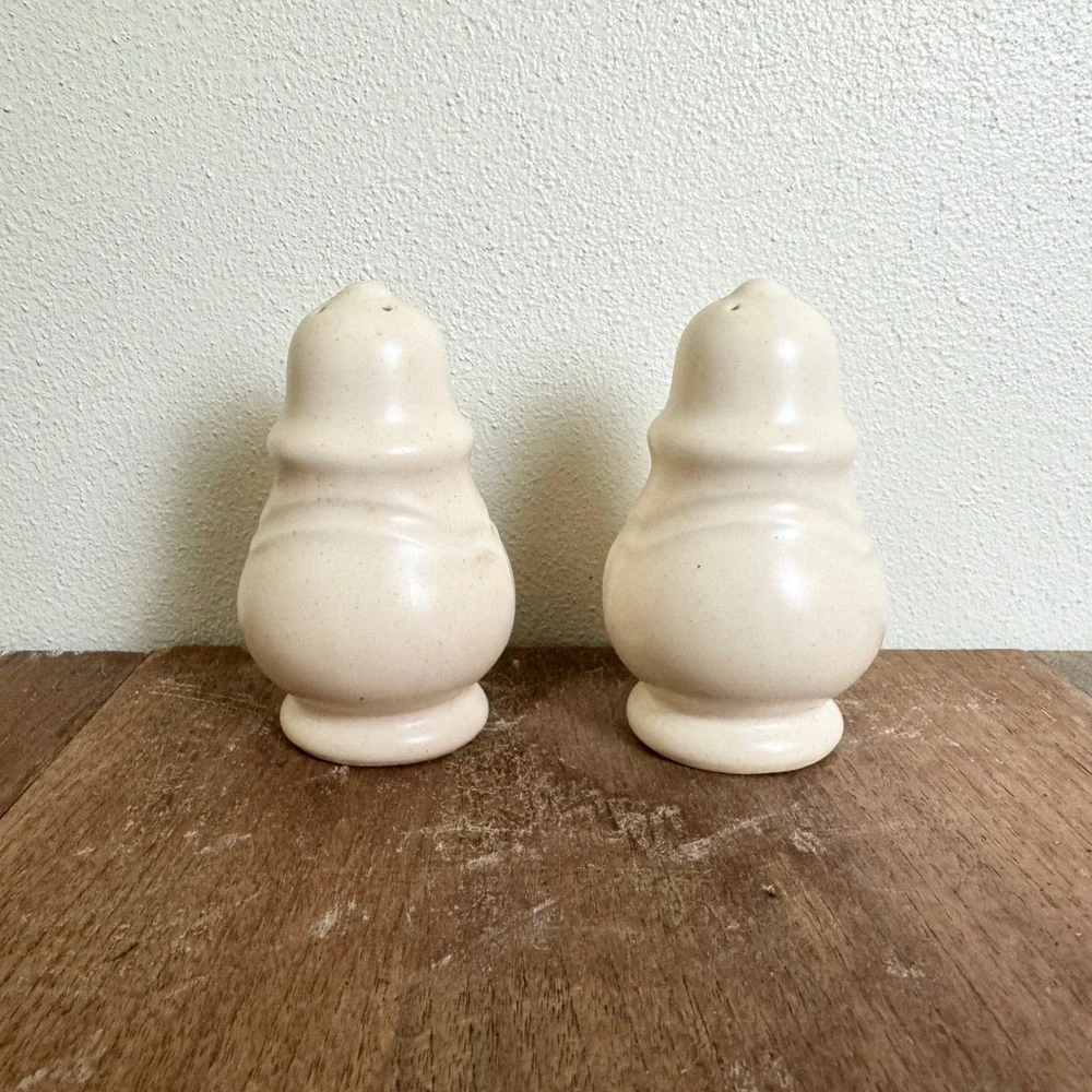 Pfaltzgraff Remembrance VINTAGE Stoneware Cream Pink Floral Salt & Pepper Shaker